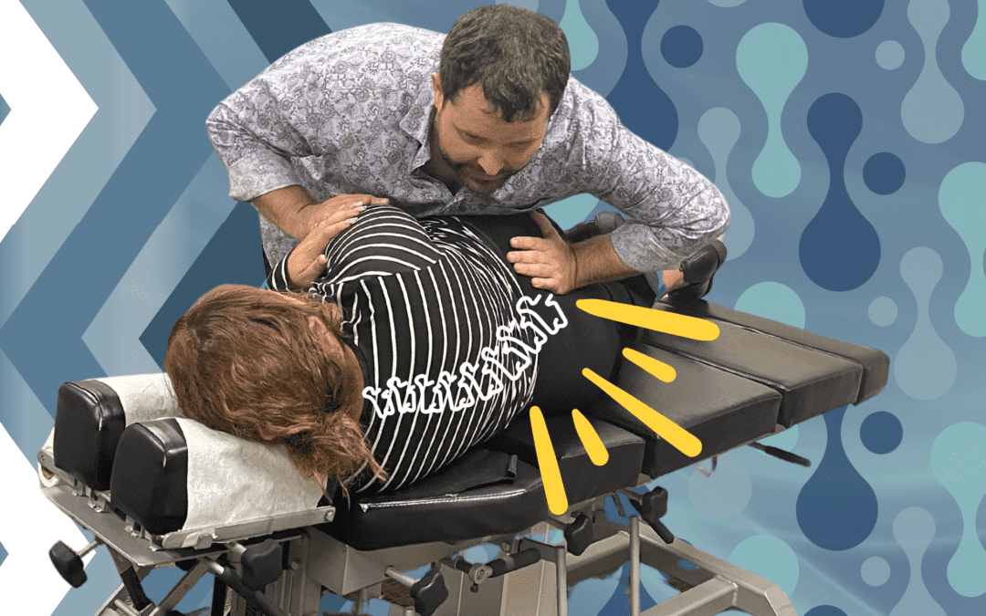 Chiropractor performing an adjustment on a patient, illustrating the process and benefits of chiropractic care.