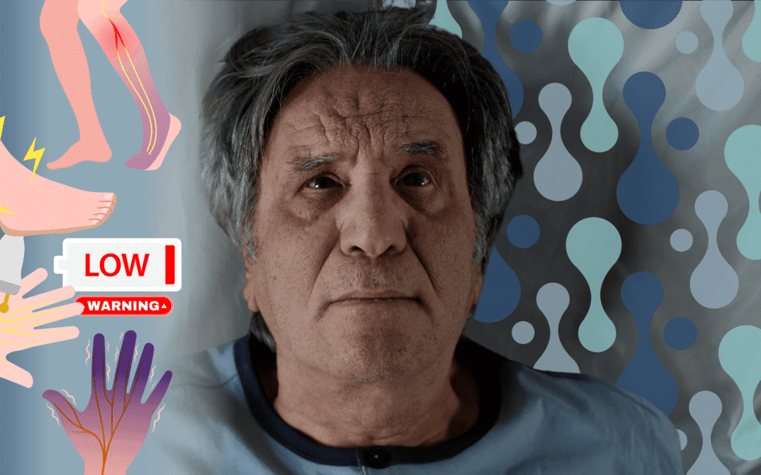 Person suffering from neuropathy struggling with sleep loss, highlighting the connection between sleep deprivation and health issues.